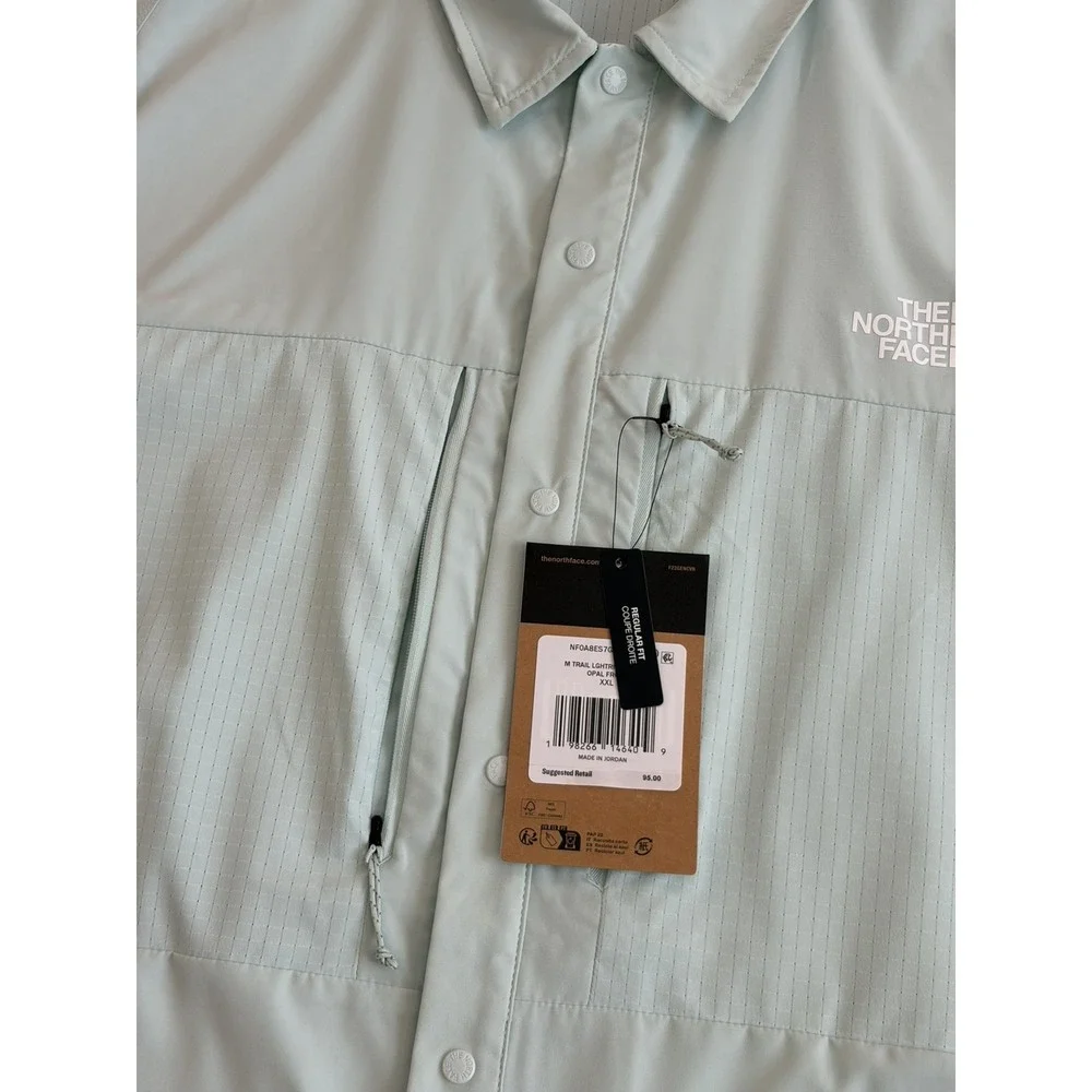 The North Face LIGHTRANGE Short-Sleeve Shirt TNF green Dune Size Men Medium NWT